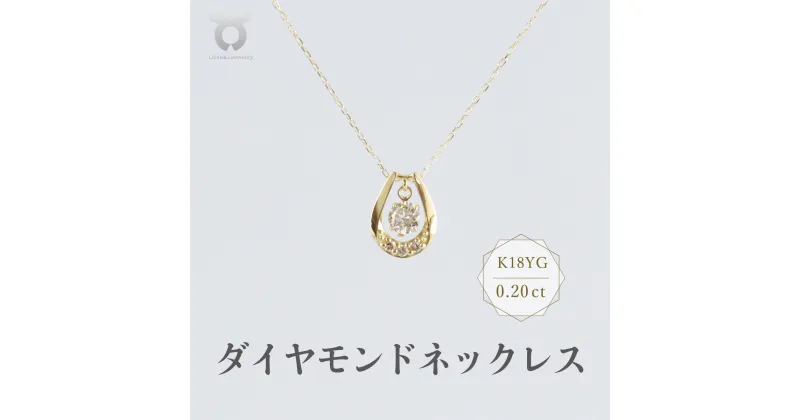 【ふるさと納税】K18YG　ダイヤモンド　ネックレス　0.20ct　17368B　K18　DIA　PN レディース ファッション ギフト プレゼント 誕生日 記念日 お祝い おしゃれ 大人 ジュエリーケース付 アクセサリー ジュエリー