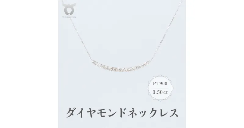 【ふるさと納税】PT900　ダイヤモンド　ネックレス　0.50ct　17780A　Pt　DIA　PN レディース ファッション ギフト プレゼント 誕生日 記念日 お祝い おしゃれ 大人 ジュエリーケース付 アクセサリー ジュエリー