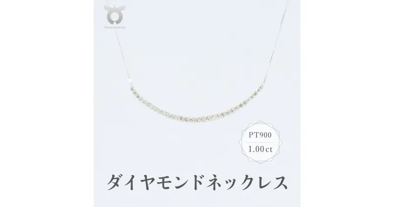 【ふるさと納税】PT900　ダイヤモンド　ネックレス　1.00ct　17781A　Pt　DIA　PN レディース ファッション ギフト プレゼント 誕生日 記念日 お祝い おしゃれ 大人 ジュエリーケース付 アクセサリー ジュエリー プラチナ