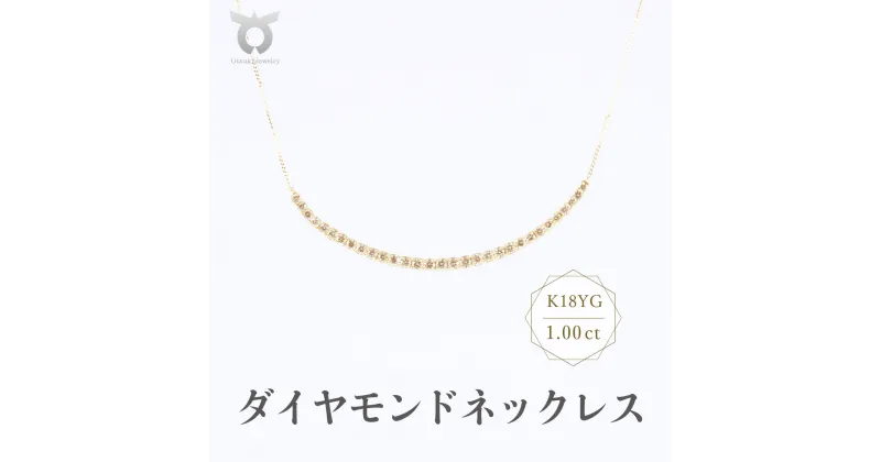 【ふるさと納税】K18YG ダイヤモンド ネックレス 1.00ct 17781B K18 DIA PN レディース ファッション ギフト プレゼント 誕生日 記念日 お祝い 豪華 エレガント おしゃれ 大人 ジュエリーケース付 アクセサリー ジュエリー