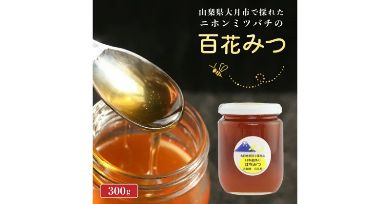 【ふるさと納税】大月市初狩産百花みつ　大菩薩峠に続く滝子山の周辺で採取されたはちみつ300g