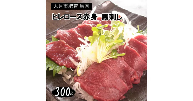 【ふるさと納税】大月市内で肥育【赤身馬刺し】ヒレ・ロース　300g以上（100g前後ブロック×2～3個）