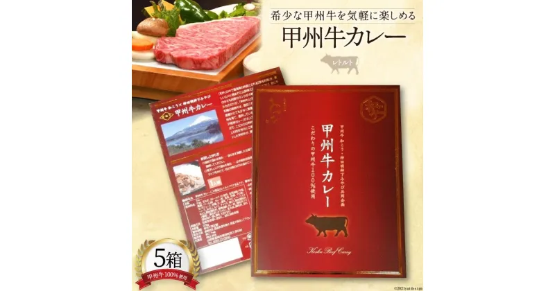 【ふるさと納税】【甲州牛和こう × 神田明神下みやび コラボ！】甲州牛カレー5箱 [甲州牛和こう 山梨県 韮崎市 20742278] ビーフカレー レトルトカレー カレー 甲州牛 レトルト食品 保存食