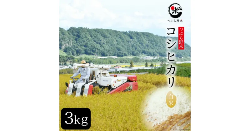 【ふるさと納税】米 令和6年 新米予約 つぶら野米 コシヒカリ 白米 3kg [つぶら野米 山梨県 韮崎市 20741899] こめ コメ お米 精米 こしひかり