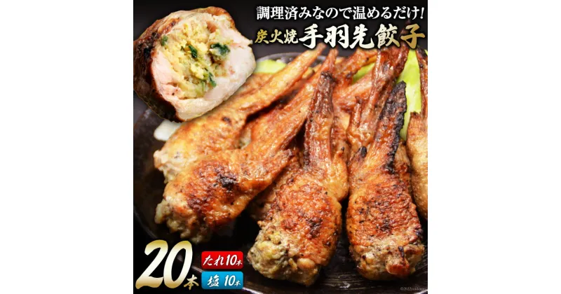 【ふるさと納税】焼鳥のやまもと 特製 炭火焼手羽先餃子 たれ10本・塩コショウ10本 約1.3kg [山本食肉 山梨県 韮崎市 20742076] 手羽先餃子 手羽餃子 手羽先 餃子 鶏肉 チキン おかず おつまみ ビールのおとも コラーゲン かんたん 冷凍