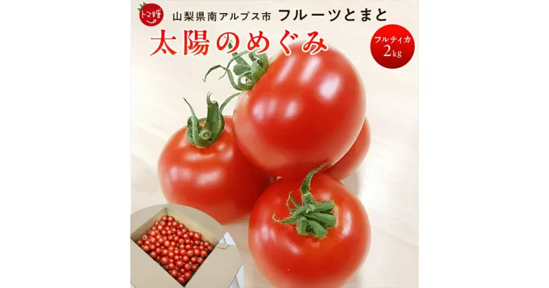 【ふるさと納税】フルーツトマト「トマ糖＊太陽のめぐみ」フルティカ2kg＜出荷時期：申込後、4ヶ月以内に発送予定＞【野菜 やさい 中玉トマト ミニトマト とまと おすそ分け お取り寄せ ご自宅用 ご家庭用 ギフト プレゼント 贈り物 山梨県 南アルプス市 】