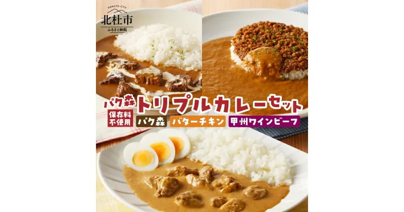 【ふるさと納税】 カレー セット パク森 バターチキン 甲州ワインビーフ ビーフカレー 送料無料