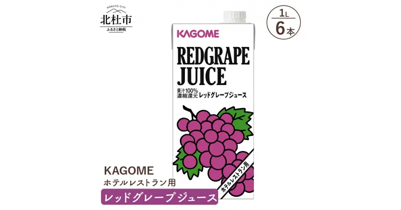 【ふるさと納税】 カゴメ ジュース レッドグレープ ぶどうジュース レストラン用 1L 6本入 紙パック フルーツ 健康志向 飲料 送料無料