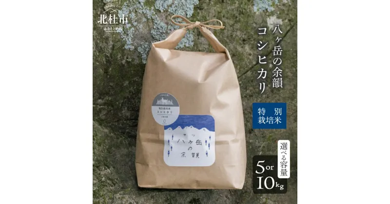 【ふるさと納税】 米 令和6年度米 白米 選べる 容量 10kg 5kg 1袋 2袋 コシヒカリ 特別栽培米 八ヶ岳の余韻 八ヶ岳南麓 小淵沢 山梨県 北杜市 【令和6年度新米】 送料無料