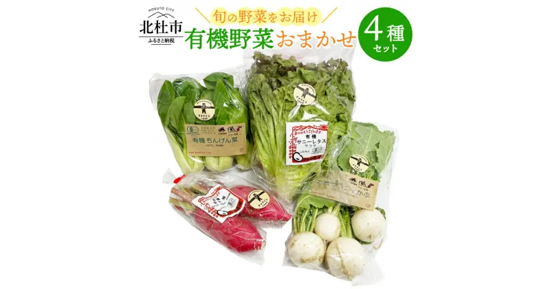 【ふるさと納税】 有機野菜 おまかせ 4種 セット 新鮮 明野とまと 九州屋ファーム 山梨県 北杜市 仕送りギフト