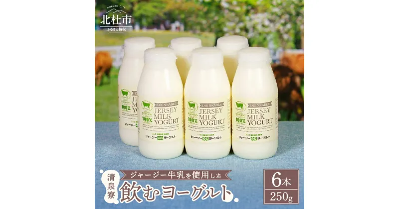 【ふるさと納税】 有機ジャージー牛乳 飲むヨーグルト 250g×6本 生乳 有機JAS認証取得 ジャージー牛乳 100％使用 ヨーグルト 有機砂糖 濃厚 まろやか 清泉寮牧場 清里 山梨県 北杜市産 送料無料