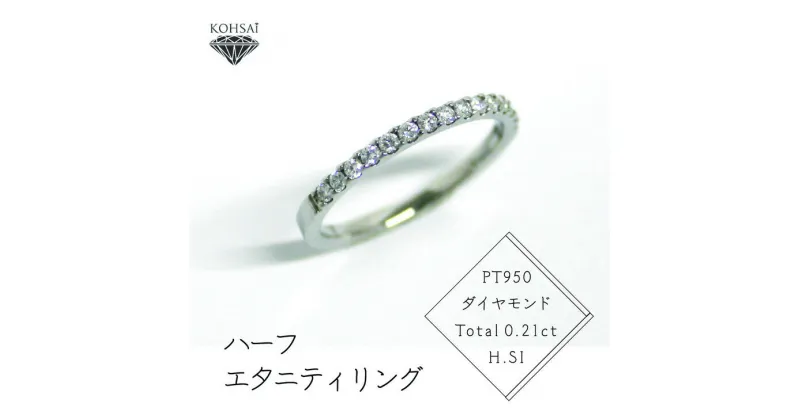 【ふるさと納税】「一生もの」ダイヤハーフエタニティリング（H.SI）指輪 レディース ダイヤモンド 0.21ct ジュエリー アクセサリー シンプル 上質 宝石 贈り物 プレゼント ジュエリーケース付 石が取れにくい（AD-144）　 装飾品