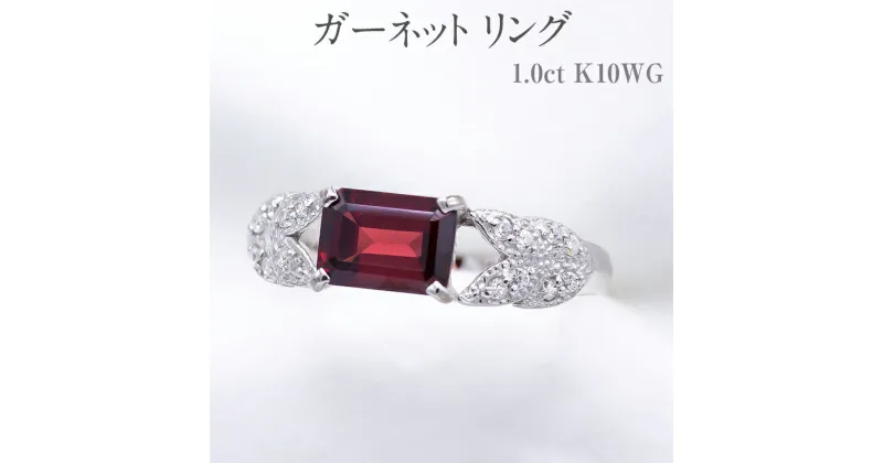 【ふるさと納税】ガーネット リング 1.0ct K10WG K10YG[14421] ダイヤモンド 指輪 (5号～22号) アクセサリー レディース ジュエリー 山梨県甲斐市　 ファッション小物 自分へのご褒美 贈り物 プレゼント