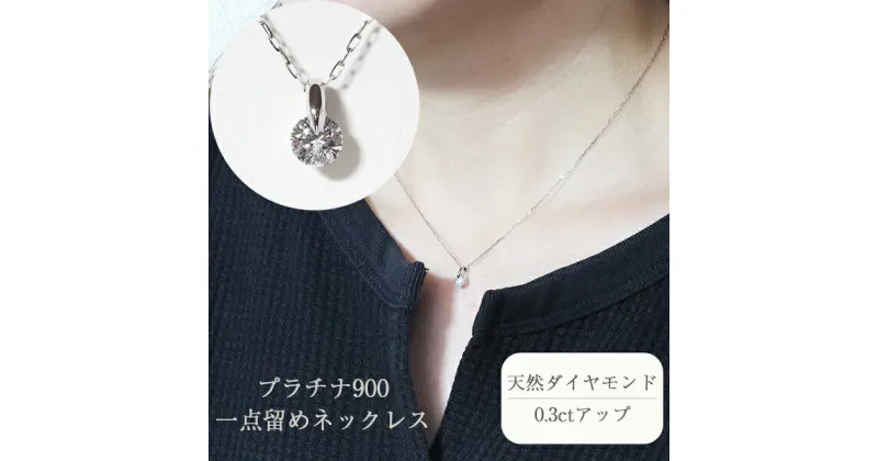 【ふるさと納税】プラチナ 一点留め天然ダイヤモンドネックレス　 アクセサリー ジュエリー 装飾品 ファッション小物 普段使い おしゃれ 装飾品