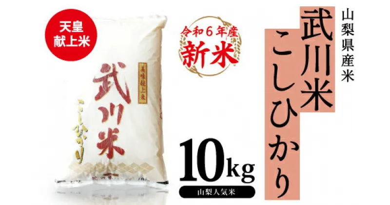 【ふるさと納税】★令和6年産★山梨県産 武川米こしひかり10kg ふるさと納税 こしひかり 米 お米 笛吹市 白米 ごはん ご飯 ギフト 贈り物 プレゼント 山梨県 送料無料 115-007