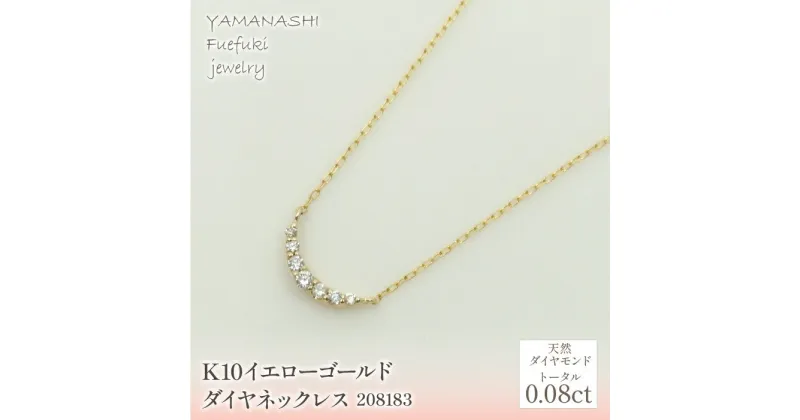 【ふるさと納税】K10　イエローゴールド　ダイヤ0.08ct　ネックレス 　 管理番号208183 ふるさと納税 人気 おすすめ ランキング アクセサリー 宝石 ジュエリー 高級 記念日 プレゼント 山梨県 笛吹市 送料無料 218-153