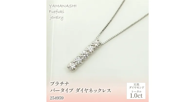 【ふるさと納税】プラチナ　バータイプ　ダイヤ　ネックレス　1.0ct　 管理番号254959 ふるさと納税 人気 おすすめ ランキング アクセサリー 宝石 ジュエリー 高級 記念日 プレゼント 山梨県 笛吹市 送料無料 218-159