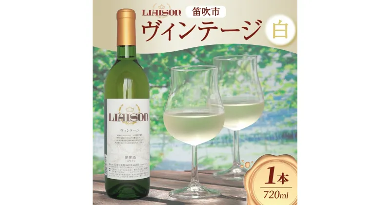 【ふるさと納税】白ワイン Liaison リエゾン ヴィンテージ 720ml×1本 フルボトル やや甘口 甲州 遅摘み 日川中央葡萄酒 山梨県 笛吹市 ふるさと納税 ワイン 甲州 白ワイン 酒 果実酒 ギフト 家飲み パーティー のし 名入れ不可 送料無料 山梨県 笛吹市 177-7-1