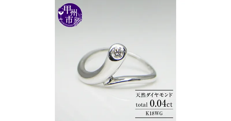 【ふるさと納税】 リング 指輪 ジュエリー レディース K18 WG 天然 ダイヤ 一粒 0.04ct ダイヤモンド SIクラス 1石 0.04カラット 天然石 18金 ホワイト ゴールド ピンキー 小指 プレゼント 品質保証書付 r-06 (KRP) 【G56-1410】