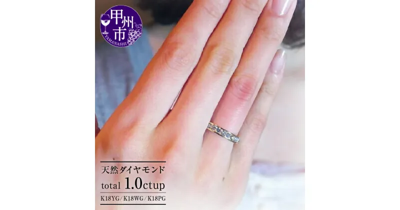 【ふるさと納税】 リング 指輪 ジュエリー レディース K18 天然 1.0ct up フルエタニティ ゴールド フルエタ フチあり SIクラス ダイヤモンド 1カラット 4月誕生石 18金 ホワイト イエロー ピンク エンゲージ 婚約 Nadine ナディーヌ 品質保証書付 r-170 (KRP) 【R33-1410】