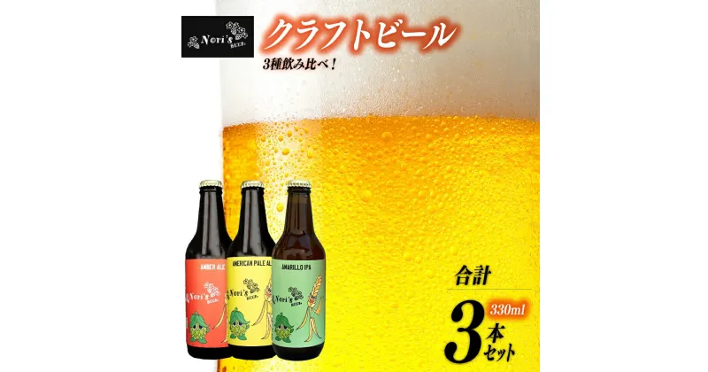 【ふるさと納税】[5839-1928]Nori`s Beer　クラフトビール3本セット　【お酒・ビール】　お届け：入金確認後から1か月前後