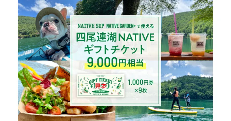 【ふるさと納税】四尾連湖 NATIVEギフトチケット9,000円券　native surf[5839-2053]