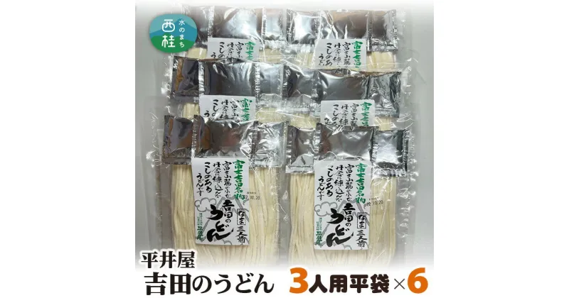 【ふるさと納税】 No.357 吉田のうどん3人前平袋×6パック（3人前×6パック） ／ セット 饂飩 乱切り麺 送料無料 山梨県 特産品