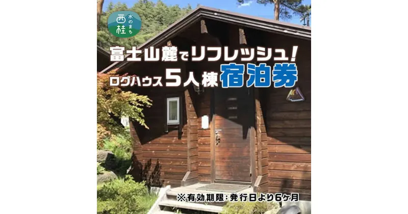 【ふるさと納税】 No.368 ログハウス5人棟宿泊券 ／ チケット アウトドア 貸し切り 貸切 5名 山梨県