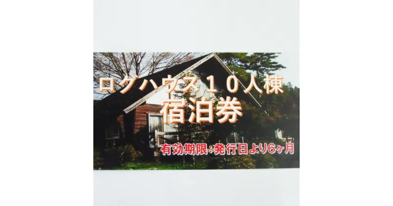 【ふるさと納税】 No.370 ログハウス10人棟宿泊券 ／ チケット ログハウスタイプ アウトドア ロフト付き 貸し切り 10名 山梨県