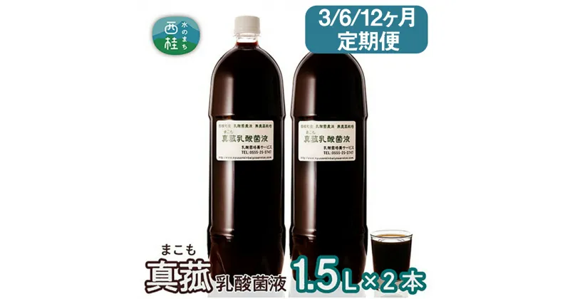 【ふるさと納税】 【3・6・12ヶ月定期便】真菰（まこも）乳酸菌液　1.5L×2本 ／ マコモ 無農薬栽培 送料無料 山梨県