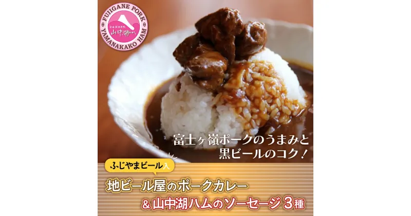 【ふるさと納税】ビールカレー＆【山中湖ハム】ソーセージ3種付き！！