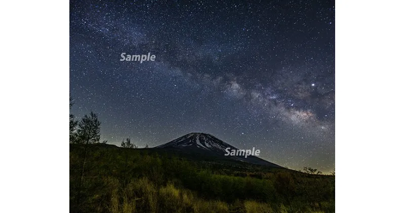 【ふるさと納税】 富士山フォトパネル（星空）ふるさと納税 富士山 フォトパネル 写真 額装写真 山梨県 鳴沢村 送料無料 NSF004