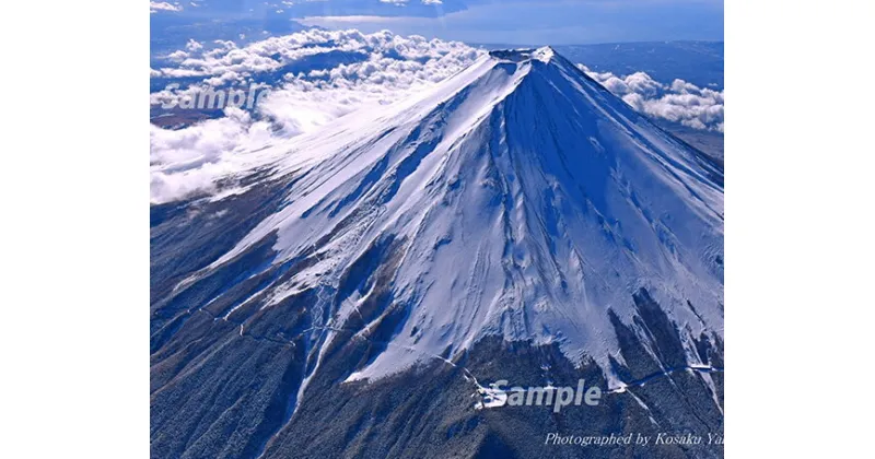 【ふるさと納税】 富士山フォトパネル（空撮）ふるさと納税 富士山 フォトパネル 写真 額装写真 山梨県 鳴沢村 送料無料 NSF008