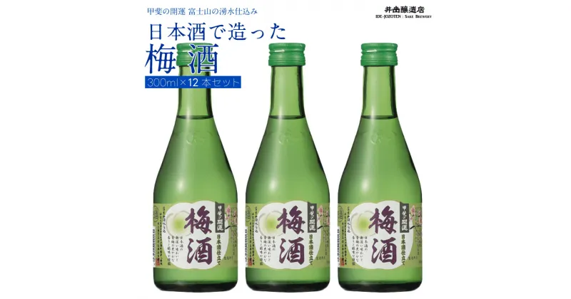 【ふるさと納税】 甲斐の開運 梅酒 300ml×12本 ＜日本酒で造った梅酒＞　井出醸造店 日本酒 FAK005