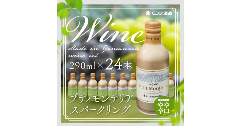 【ふるさと納税】 プティモンテリア スパークリング 290ml×24本 FAE006