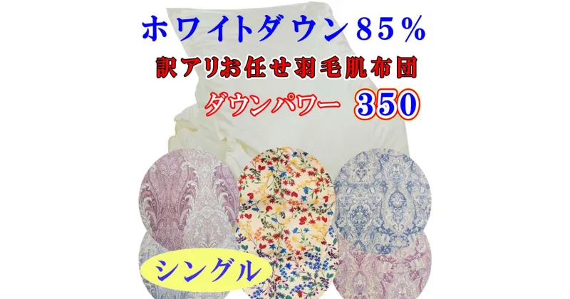 【ふるさと納税】 【訳あり】羽毛肌ふとん シングル お任せ ホワイトダウン85% 羽毛肌布団 羽毛布団 羽毛肌掛け布団 肌掛けふとん 夏用羽毛布団 寝具 布団 布団 150×210cm dp350 FAG058