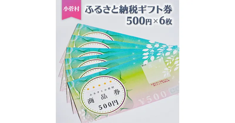 【ふるさと納税】小菅村ふるさと納税ギフト券（500円×6枚）