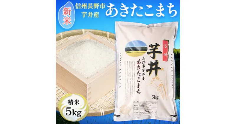 【ふるさと納税】信州芋井産あきたこまち精米5kg　 お米 白米 ライス ご飯 ブランド米 銘柄米 お弁当 おにぎり 直送 産地直送 主食 炭水化物 精米したて 美味しいお米 長野県産 長野市産 食べ物 食品