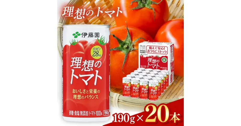 【ふるさと納税】選べる【定期便2回、3回、6回、12回】缶理想のトマト190g　20本入り | 飲料 ドリンク 健康 美容 野菜 とまと トマトジュース 飲み物 管理栄養士 推奨 砂糖・食塩 不使用 長野県 松本市 野菜ジュース