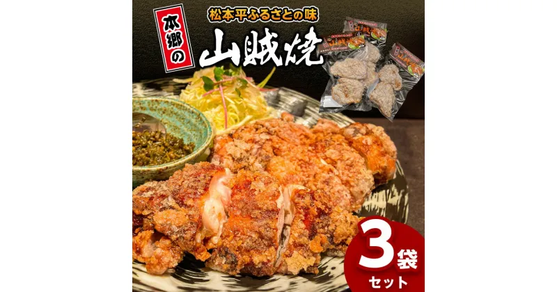 【ふるさと納税】松本　地元グルメ　山賊焼き真空パック　3袋セット｜ふるさと納税 松本市 名物 郷土料理 肉 冷凍 セット 鶏もも