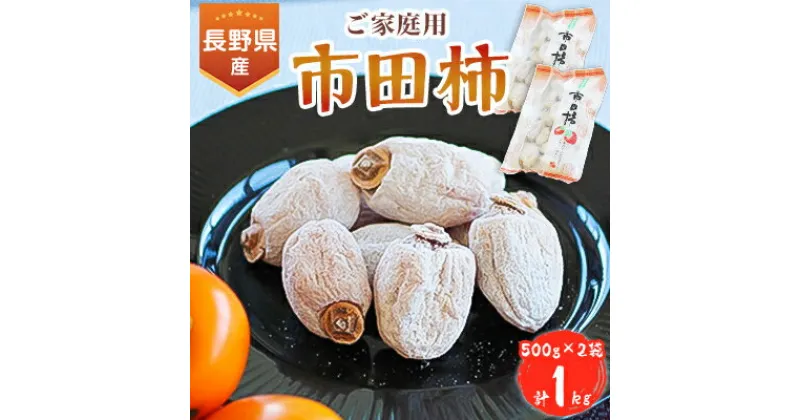 【ふるさと納税】信州の特産品『市田柿』ご家庭用 500g×2袋セット＜2025年1月上旬～2月下旬発送＞_ 柿 かき 市田柿 果物 くだもの フルーツ ふるーつ 青果 信州 長野県 特産品 国産 産地直送 家庭用 濃厚 甘い 南信州 限定 500g 冷蔵 【配送不可地域：離島】【1016260】