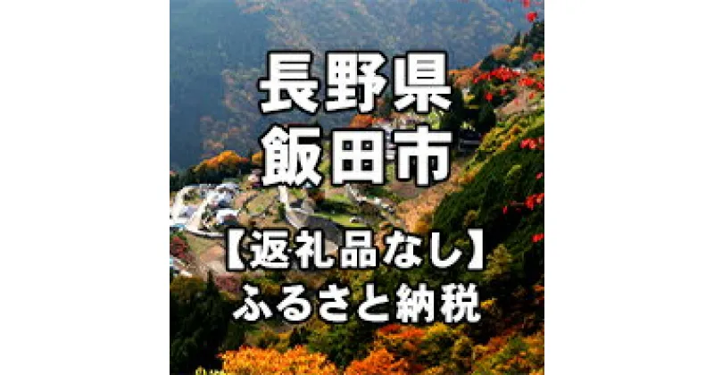 【ふるさと納税】長野県飯田市への寄付（返礼品はありません）