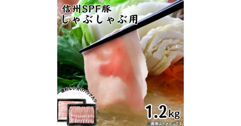 【ふるさと納税】信州SPF豚　しゃぶしゃぶ用　1.2kg(ロース300g×2パック、バラ300g×2パック)【配送不可地域：離島】【1556575】