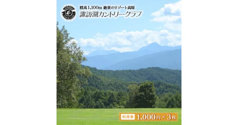 【ふるさと納税】79-01　諏訪湖カントリ—クラブ利用券1，000円×3枚／諏訪湖カントリ—クラブ ゴルフ場 施設 利用券