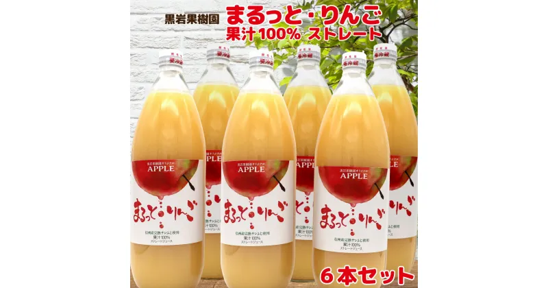 【ふるさと納税】まるっと・りんごジュース果汁100％　6本セット《黒岩果樹園》 飲料類 果汁飲料 りんご（クラウドファンディング対象）