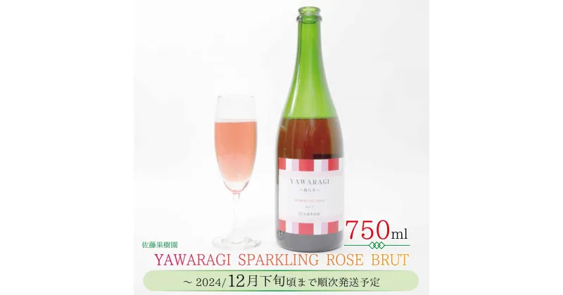 【ふるさと納税】YAWARAGI 〜和らぎ〜 SPARKLING ROSE BRUT≪佐藤果樹園≫【ワイン・お酒・洋酒・ぶどう酒・スパークリング・ロゼ・辛口】