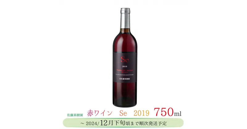 【ふるさと納税】赤ワイン　Se　2019　750ml《佐藤果樹園》 ワイン・お酒・洋酒