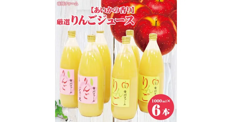 【ふるさと納税】【あいかの香り】厳選りんごジュース 1000ml×6本《市川ファーム》 飲料類 果汁飲料 りんご リンゴ ジュース