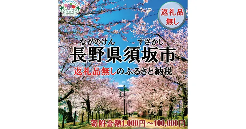 【ふるさと納税】【楽天限定】 【返礼品無し】 【選べる寄附金額】 長野県 須坂市 信州須坂ふるさと応援寄附金（クラウドファンディング対象）