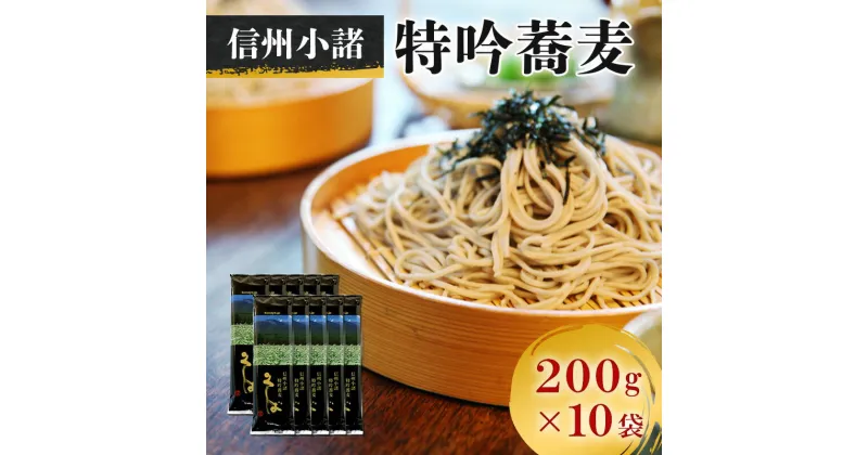 【ふるさと納税】そば 信州小諸特吟蕎麦 200g×10袋 20人前 蕎麦 長野 お土産 ご当地 お取り寄せ ソバ 麺　 麺 ソバ 　お届け：寄附入金確認後、1ヶ月以内に発送いたします